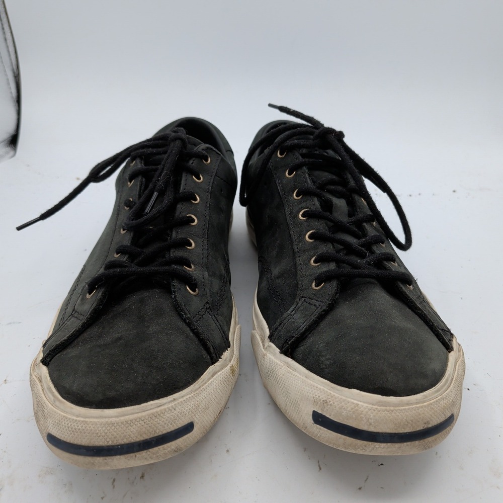 Converse Jack Purcell CP Black Leather Low Top Sneakers 137528C Mens 10 - Picture 3 of 8
